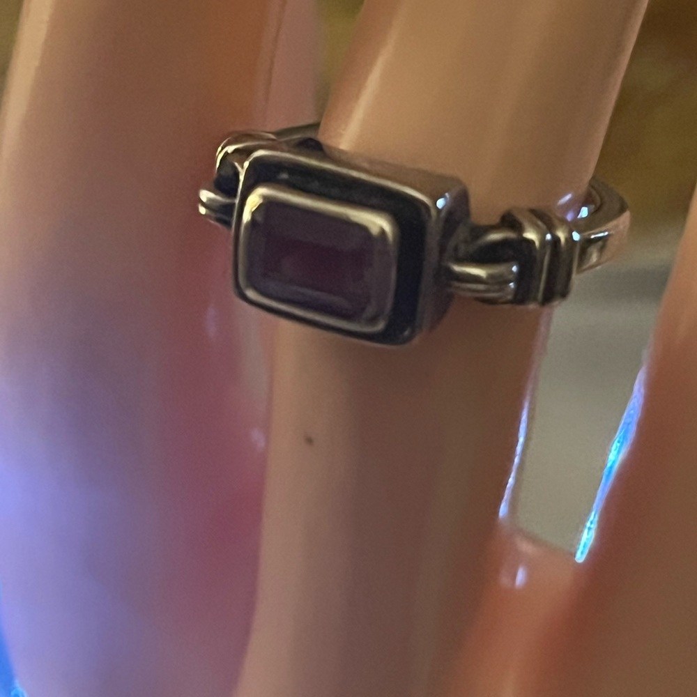 Silpada Sterling Silver and Faceted Amethyst 
Ring - Picture 13 of 14